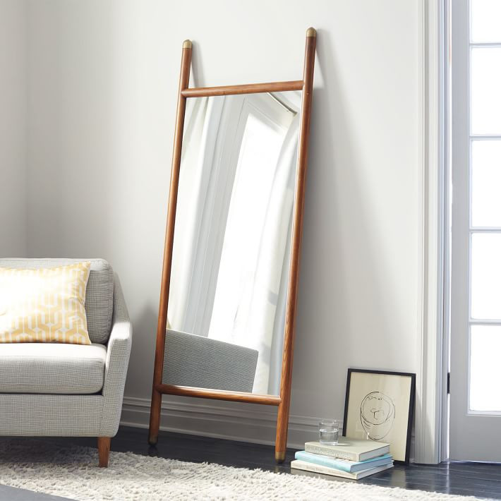 Mid-Century Dowel Mirror – Pecan | West Elm (US)