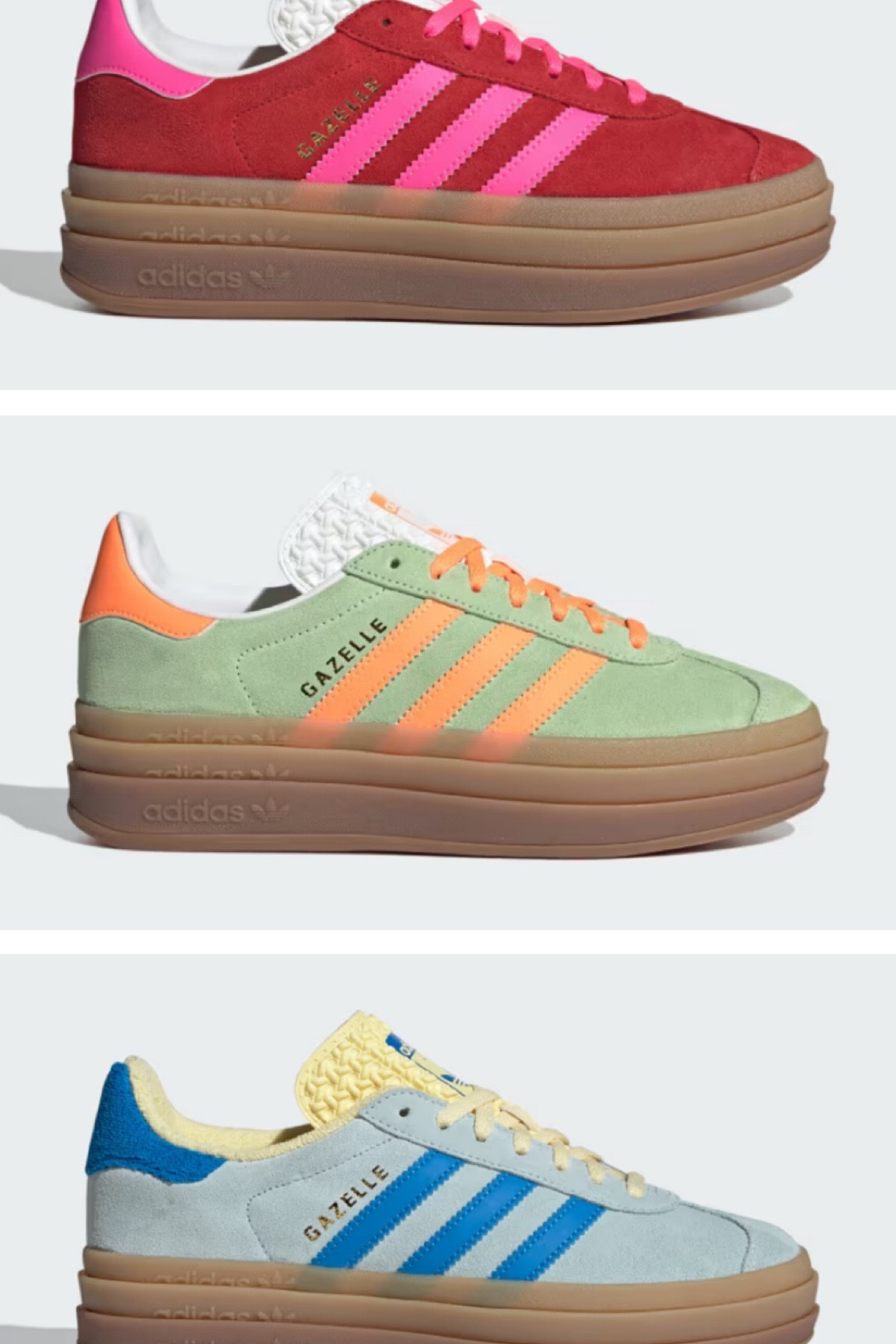 Gazelle bold / red and pink gazelle bold platforms 

#LTKshoecrush #LTKU #LTKstyletip