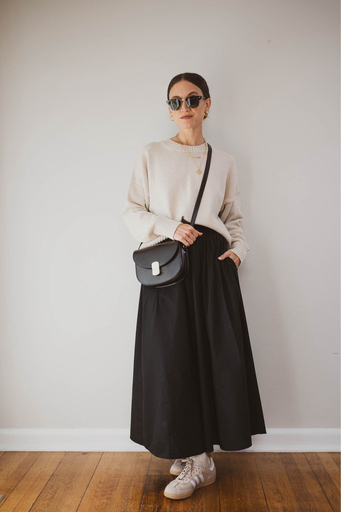 Fall Capsule: Day One

Quince sweater, XS, TTS, Target skirt, XS, TTS. Adidas Sambas, TTS. Sèzane bag. Quince sunglasses. Madewell socks. Lola Paperclip Necklace and Mila Coin Necklace from Sheena Marshall Jewelry, STITCHANDSALT for $10 off. Able earrings  



#LTKFindsUnder50 #LTKSeasonal #LTKOver40