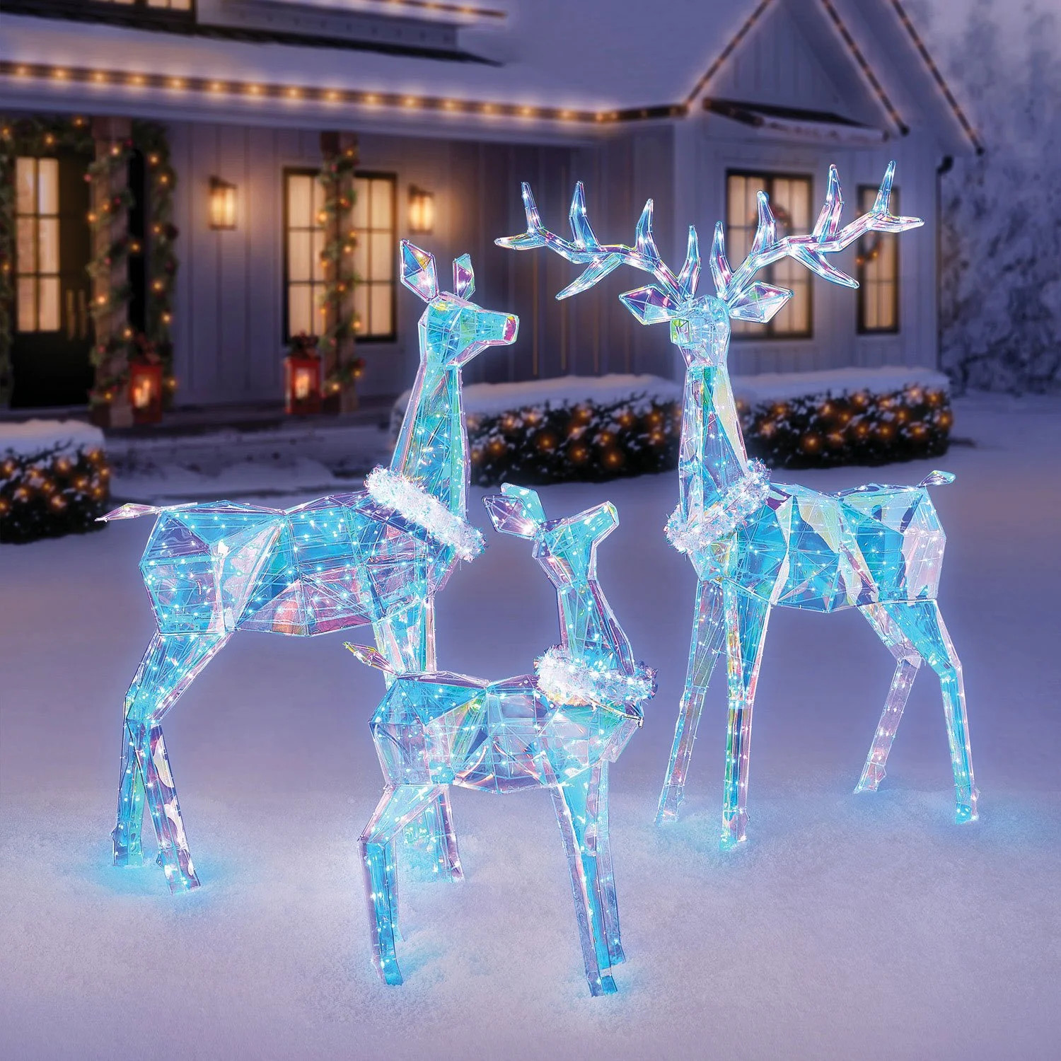 Member's Mark  Member's Mark Pre-Lit Prismatic Deer Family, Set of 3 (No ratings yet)|Write a rev... | Sam's Club