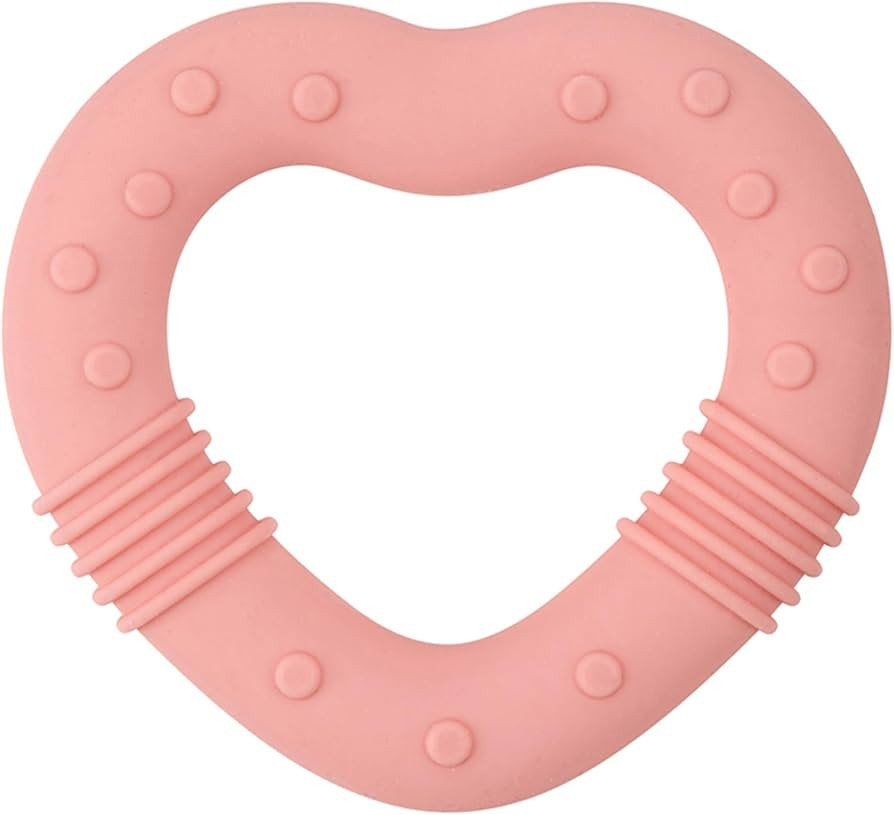 Stephan Baby Infant Teether - Heart-Shaped Silicone Baby Teething Toy with Integrated Texture, 3"... | Amazon (US)