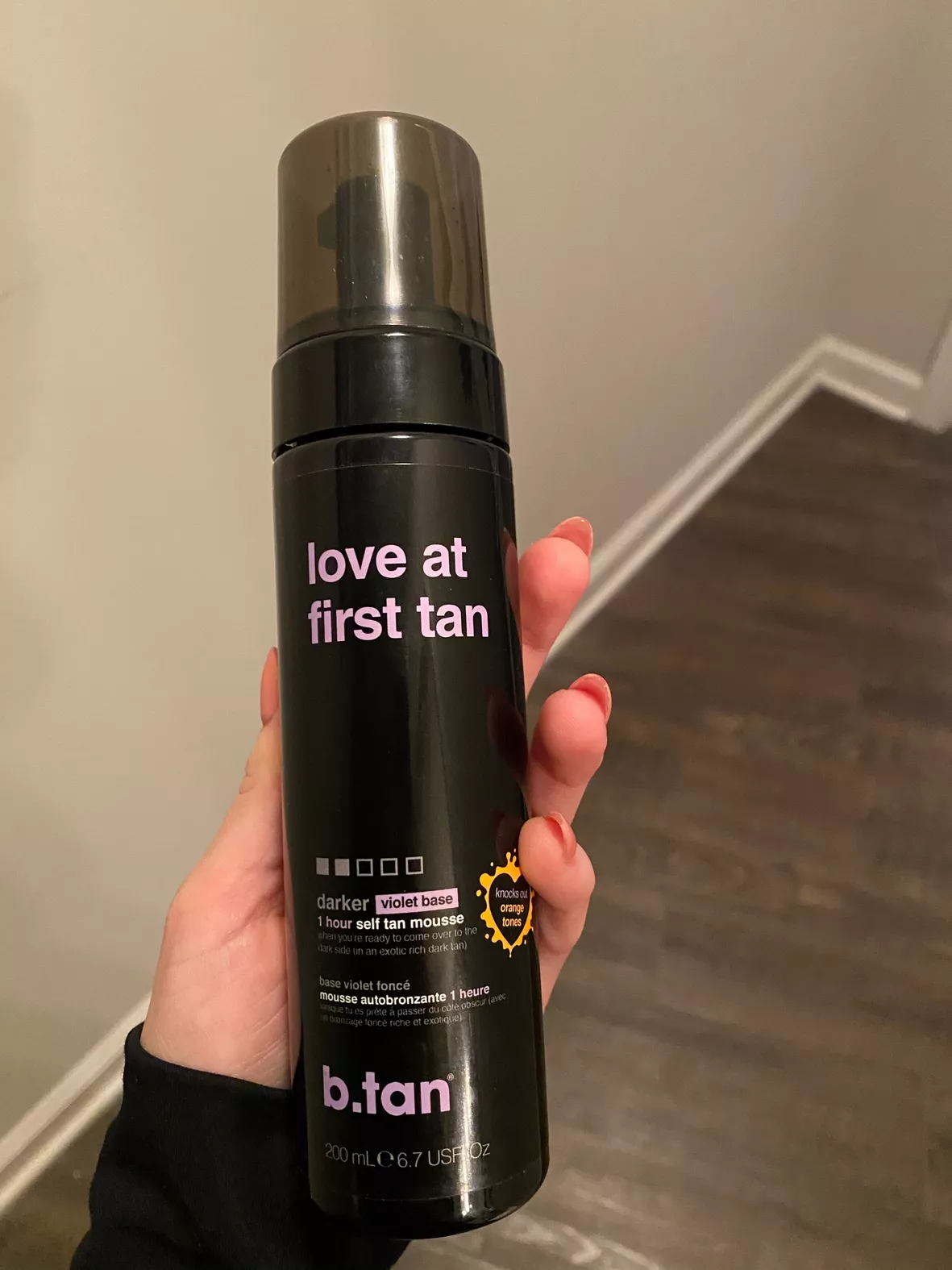 love at first tan self tan mousse, violet base tanner