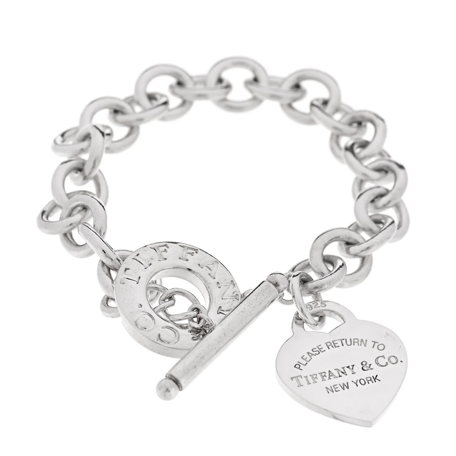 Tiffany Sterling Silver Return To Tiffany Heart Tag Toggle Bracelet 1894153 | FASHIONPHILE (US)