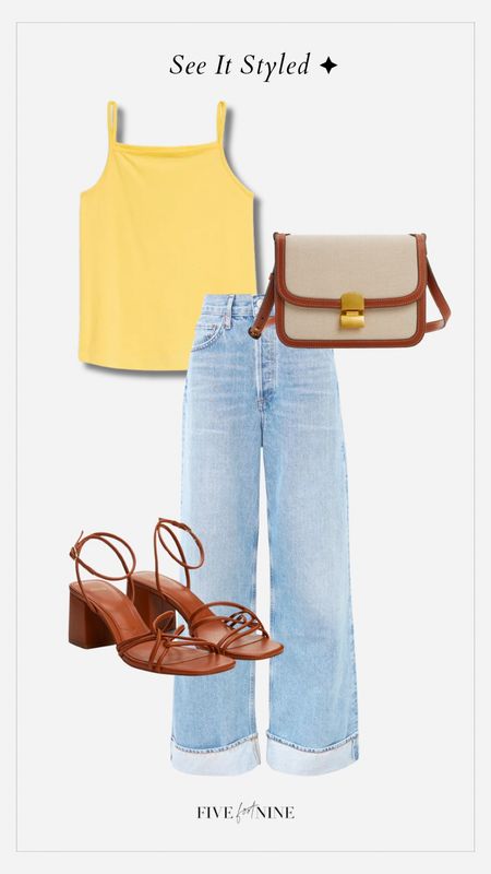 Summery outfit, agolde wide leg jeans, tall fashion 

#LTKSeasonal