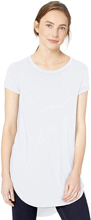 Amazon Brand - Daily Ritual Women's Jersey Short-Sleeve Open Crewneck Tunic | Amazon (US)