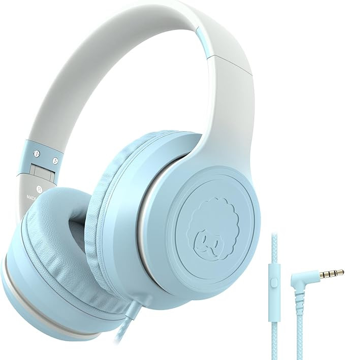 rockpapa L22 Foldable Wired Headphones for Kids Girls Boys with Microphone | Stereo 3.5mm Corded ... | Amazon (US)