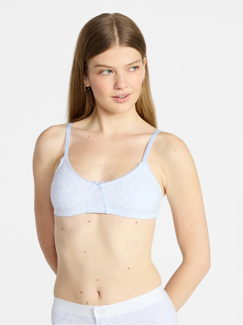 No Boundries Women's Cotton Jersey Triangle Bralette, Sizes XS-XXX | Walmart (US)