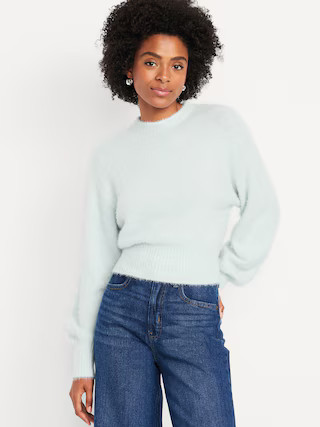 Crew-Neck Eyelash Sweater | Old Navy (US)