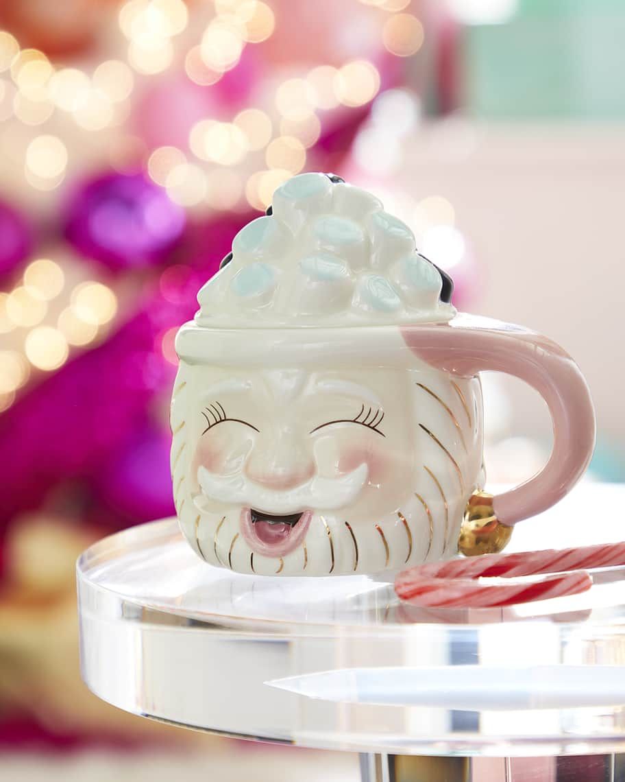Glitterville Naughty and Nice Papa Noel Christmas Mug | Neiman Marcus