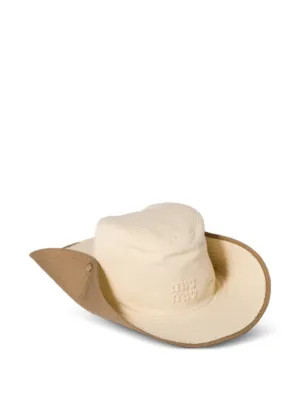 Miu Miu Drill Cowboy Hat | Neutrals | FARFETCH | Farfetch Global
