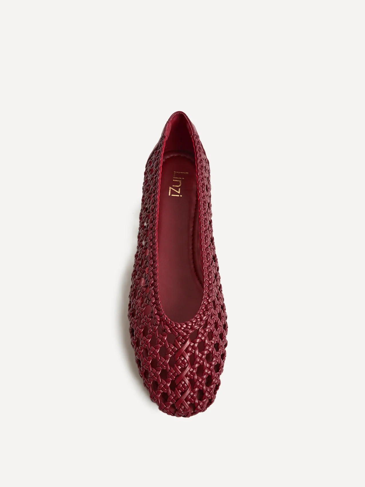 Linzi Shoes - Melina Red Handwoven Ballet Flats- 6 | Linzi Shoes