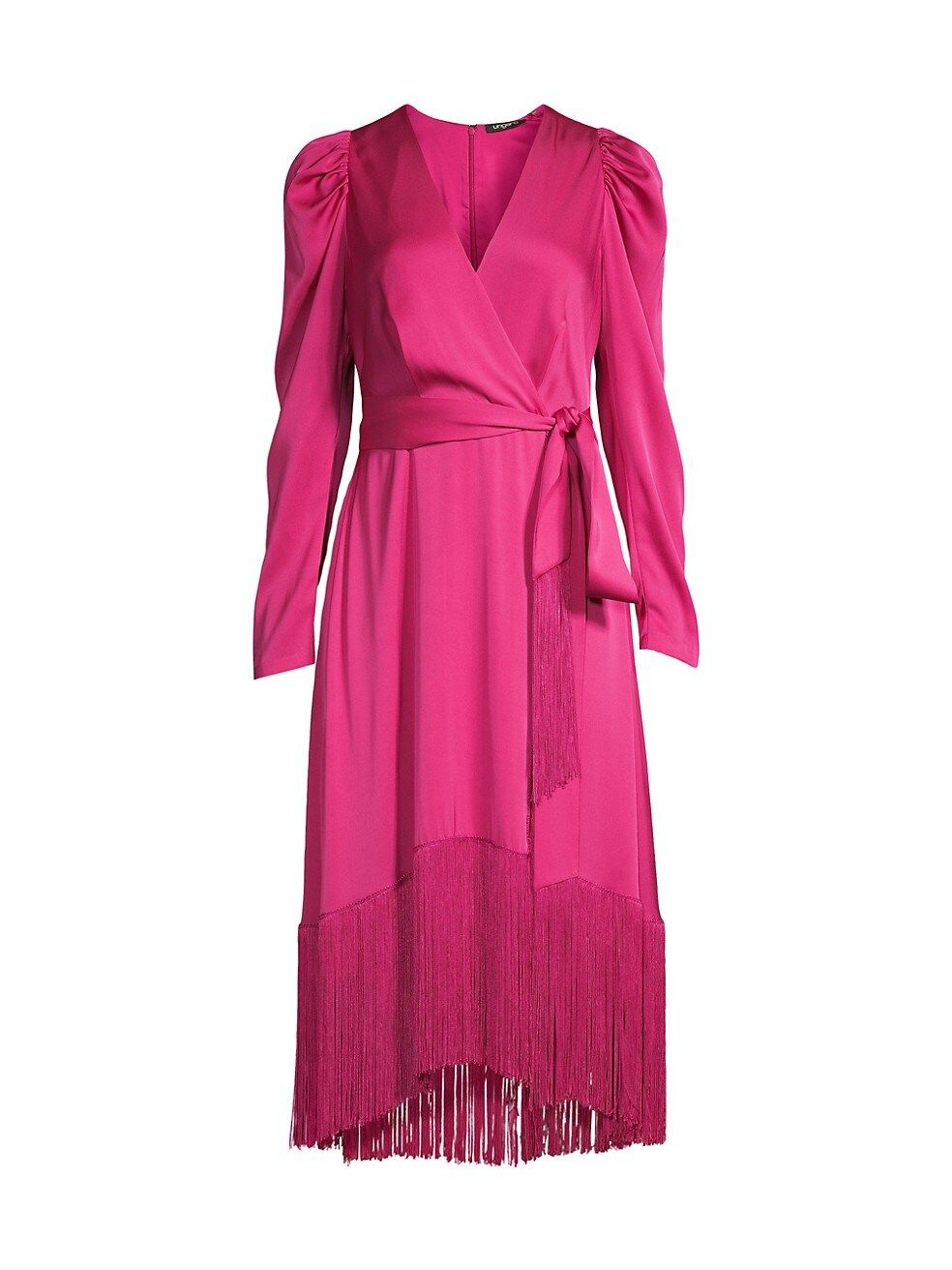 Marlin Tassel-Trim Wrap Midi-Dress | Saks Fifth Avenue