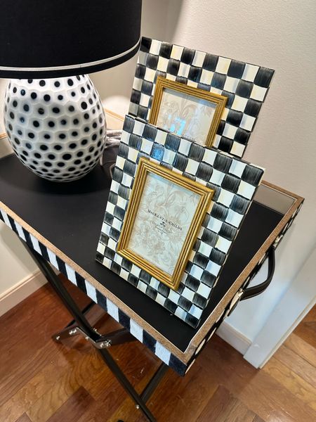 You gotta love a good MacKenzie Childs vignette! 🖤🤍🖤🤍

These black and white check picture frames look amazing together on the coordinating dotty tray! 

That Dalmatian lamp is the perfect compliment to it all!!! 
Ack!!!!

These make great wedding gifts too—tis the season 💍

#mackenziechilds #blackandwhitecheck #courtlycheck #pictures #frames

#LTKwedding #LTKstyletip #LTKhome