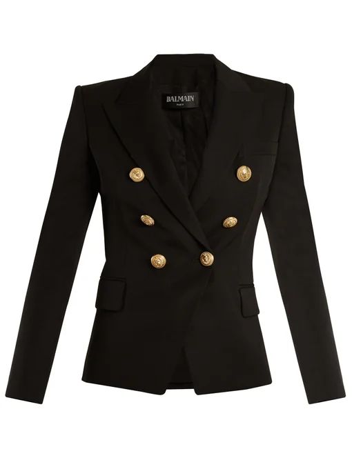Double-breasted wool blazer | Balmain | Matches (US)