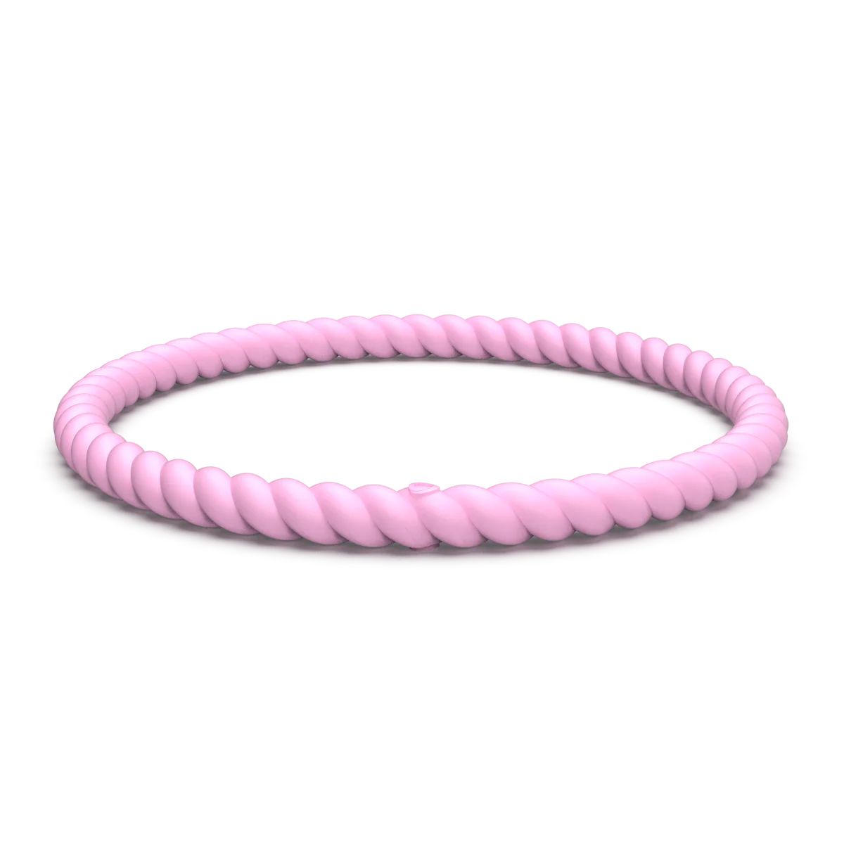 Braided Stackable Silicone Bracelet - Cherry Blossom | Enso Rings