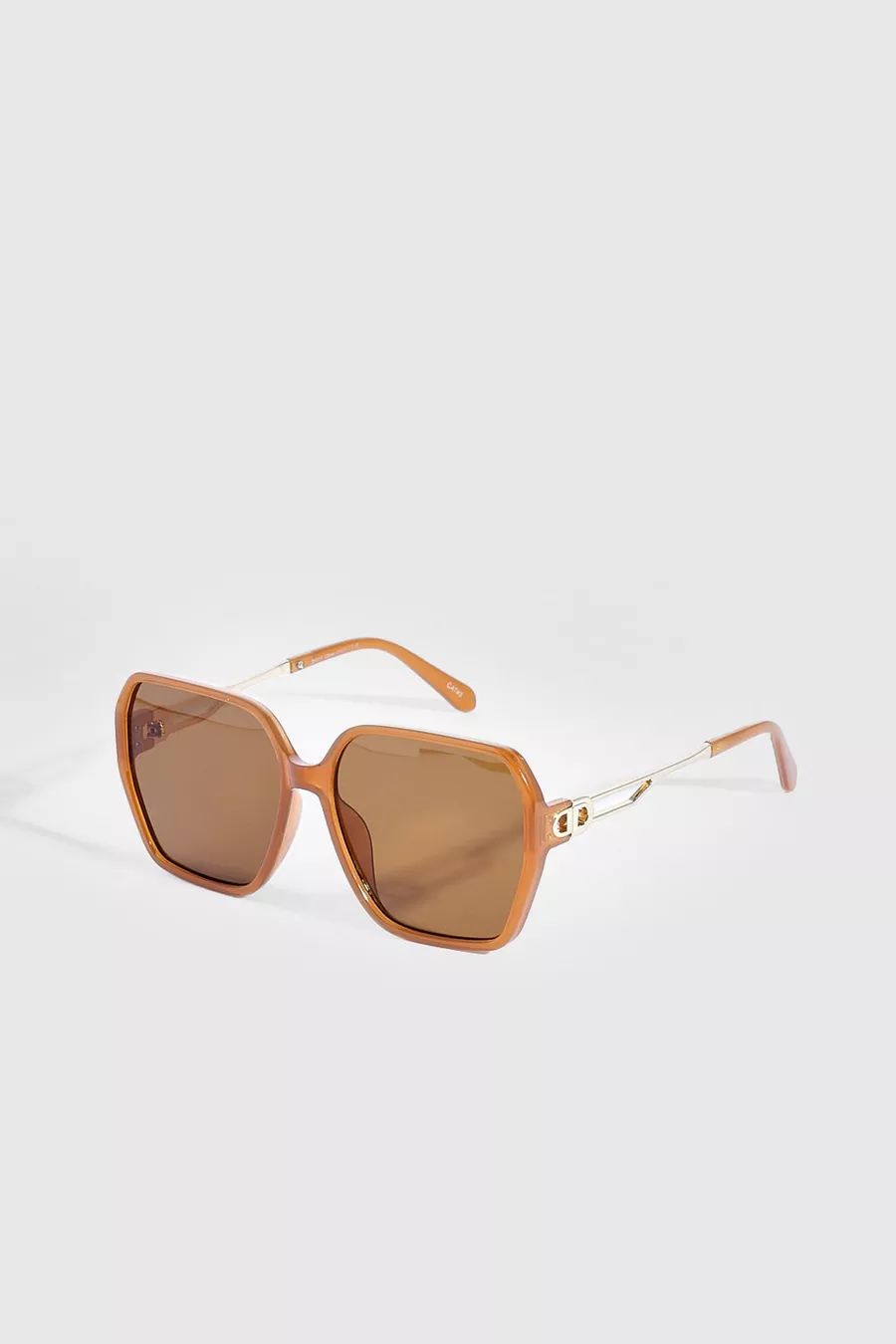 Oversized Burnt Orange Sunglasses | boohoo (US & Canada)
