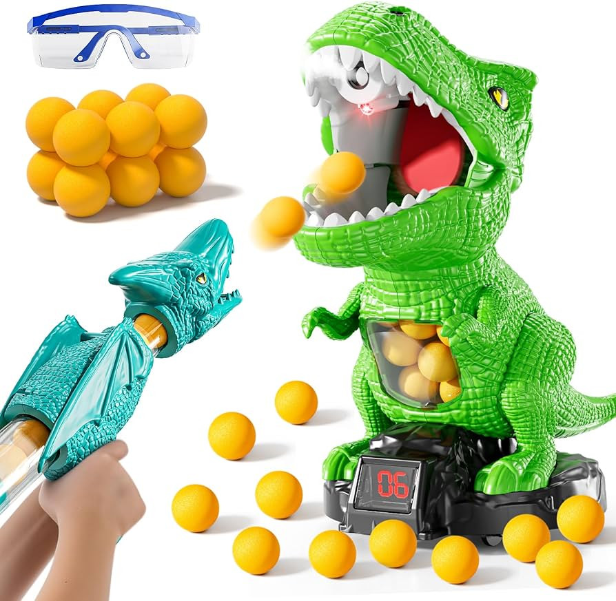 Dinosaur Shooting Boy Toys for Kids Age 3 4 5 6 7 8 - Moveable Shooting Game with Scoreboard, Lig... | Amazon (US)
