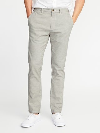 Old Navy Mens Slim Built-In Flex Ultimate Khakis For Men Khaki Stripe Size 28W | Old Navy US