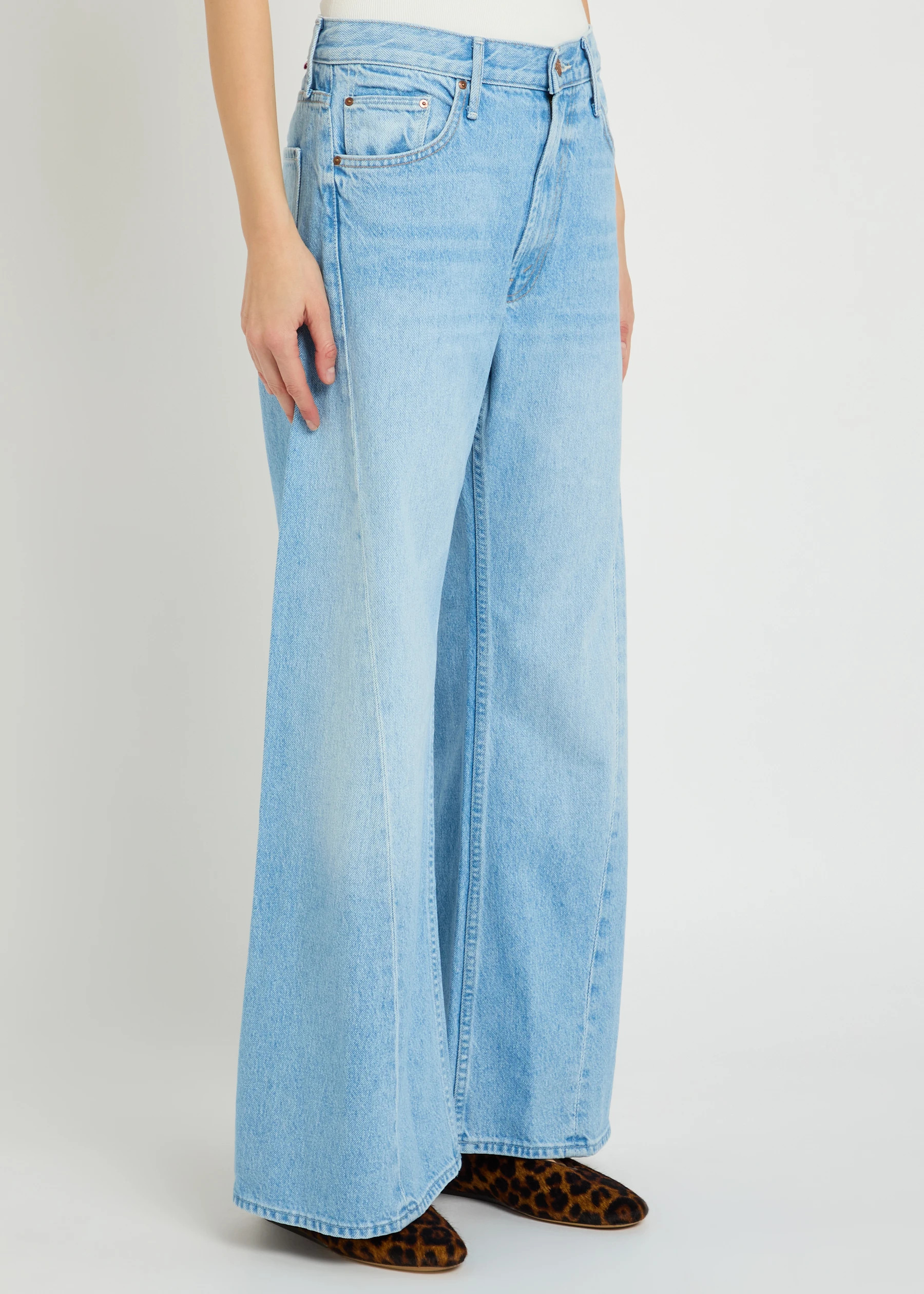 The Lemon Twist wide-leg denim jeans | Harvey Nichols