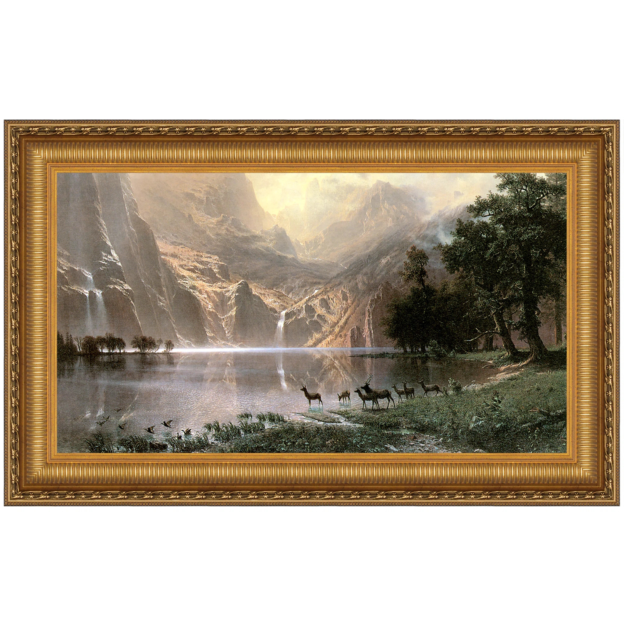 Among The Sierra Nevada, 1868 by Albert Bierstadt Framed Canvas Replica Painting | Wayfair North America