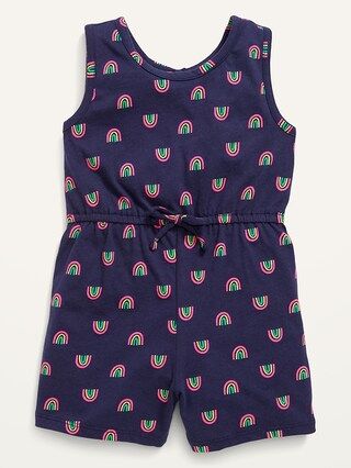 Printed Sleeveless Jersey Romper for Toddler Girls | Old Navy (US)