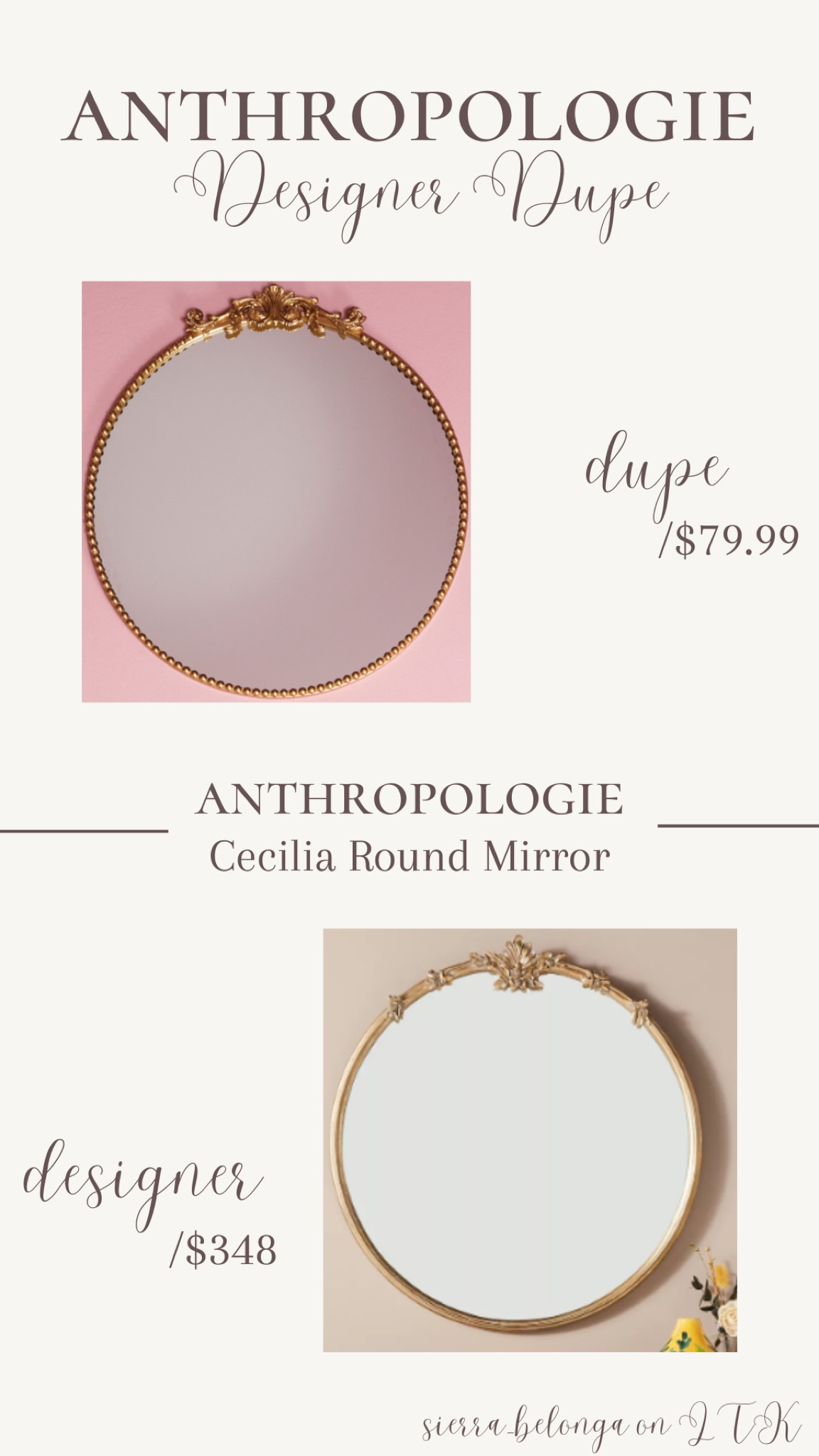 Anthropologie mirror dupe!

#LTKstyletip #LTKhome #LTKunder100