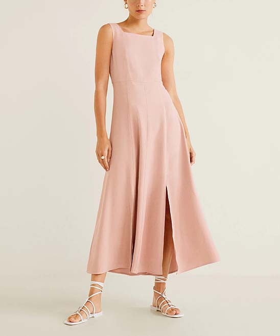 MANGO Women's Casual Dresses PASTEL - Pastel Pink Oni Sleeveless Maxi Dress - Women | Zulily