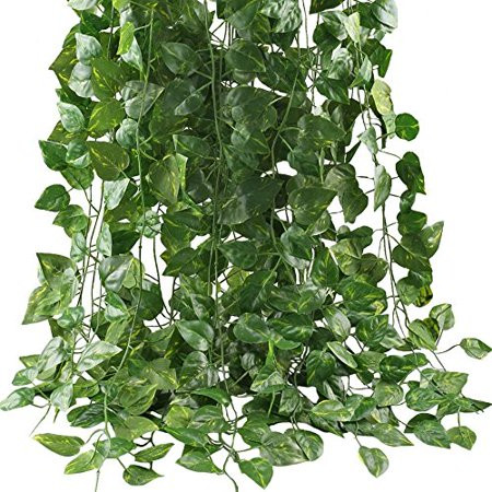 87 Feet-12 Pack Artificial Ivy Leaf Garland Plants Vine for Hanging Wedding Garland Fake Foliage Flo | Walmart (US)