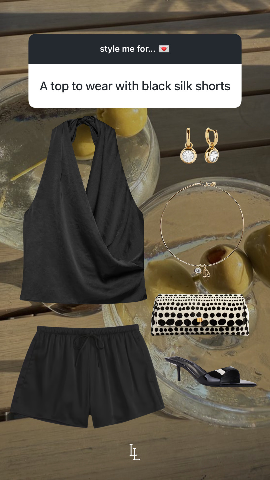 style inspo for black silk shorts! these from abercrombie are so cute! Aritzia, baublebar, revolve 

 #LTKootd