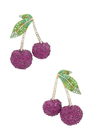 BaubleBar Pave Cherry Drop Earrings in Red from Revolve.com | Revolve Clothing (Global)