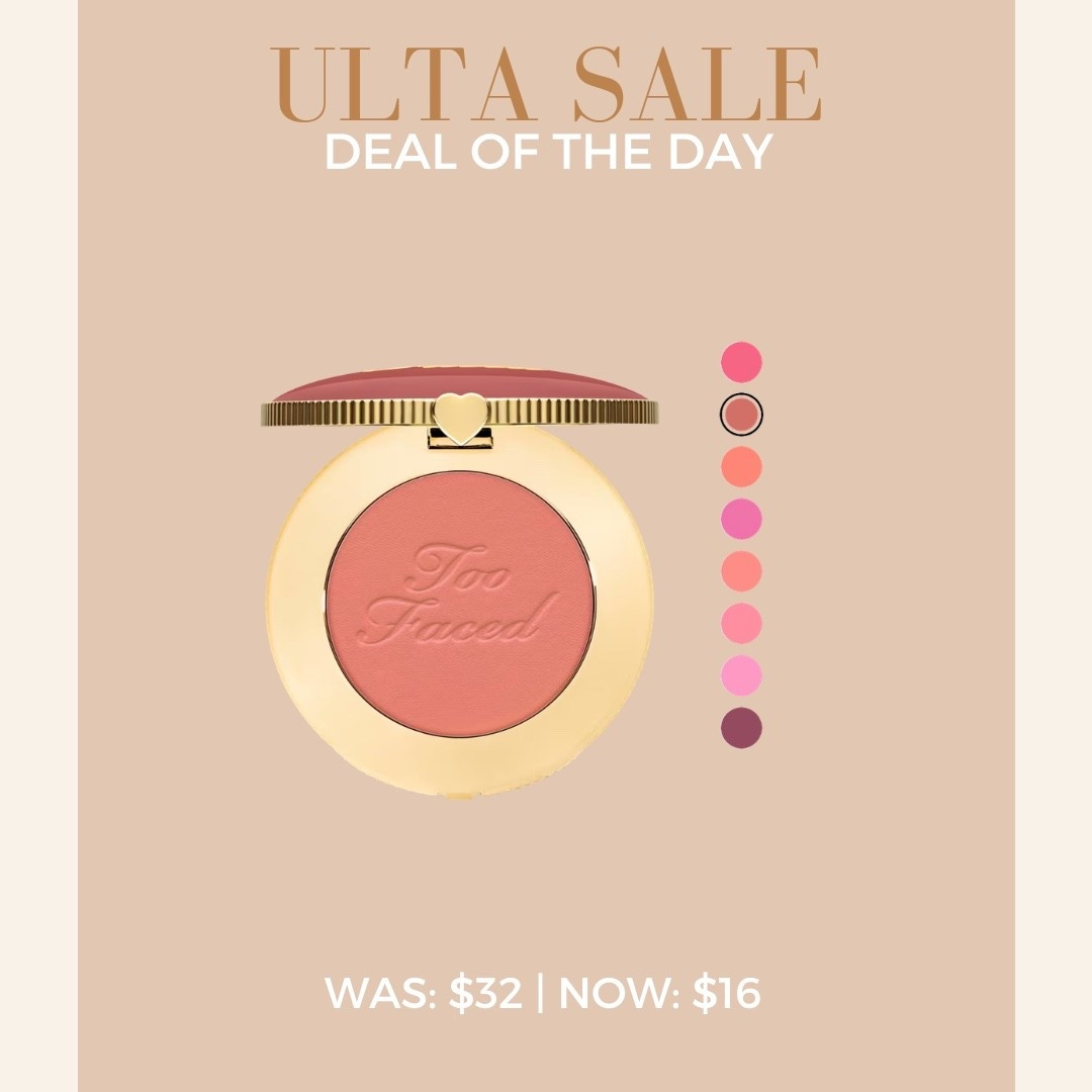 Ulta Deal of the Day ✨
Too Faced Cloud Crush Blurring Powder Blush
Was: $32 | Now: $16