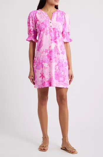 Delsie Floral Print Puff Sleeve Dress | Nordstrom