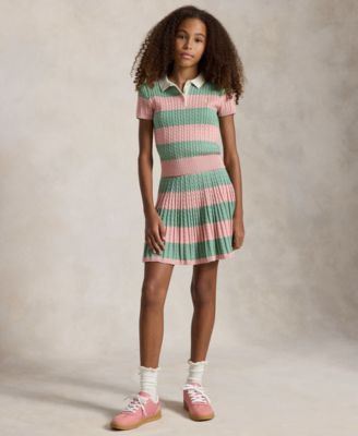 Girls' 7-16 Short-Sleeve Sweater and Skirt, 2-Piece Set | Macy's