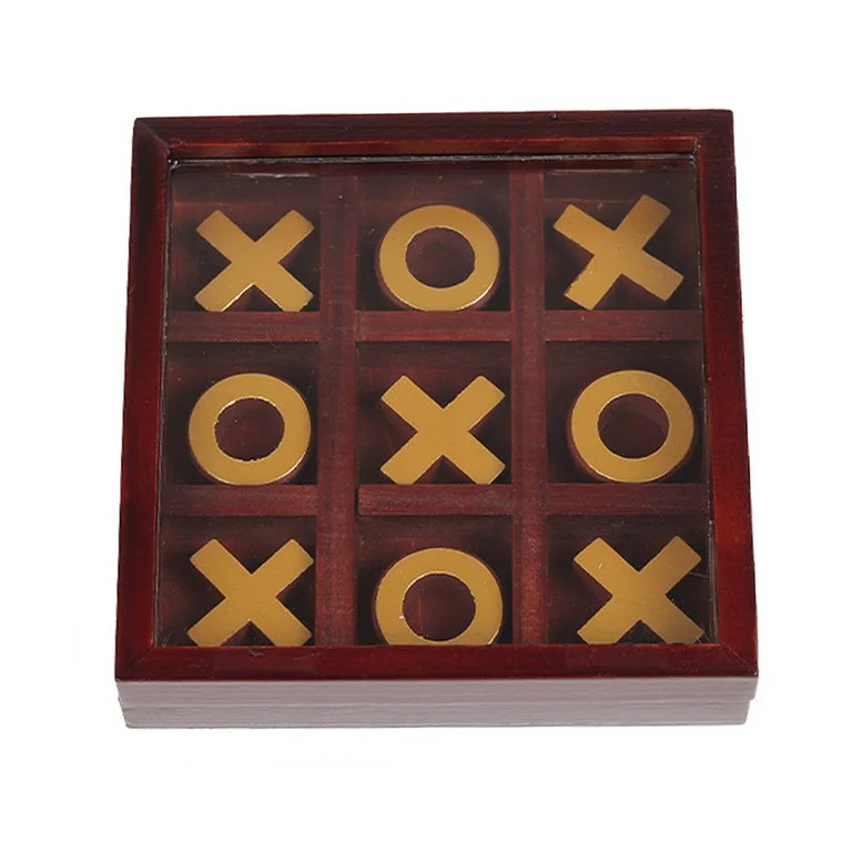 Wooden Tic Tac Toe Game, Classic Board Game, Tic Tac Toe Family Game for Adults & Kids, Coffee Ta... | Walmart (US)