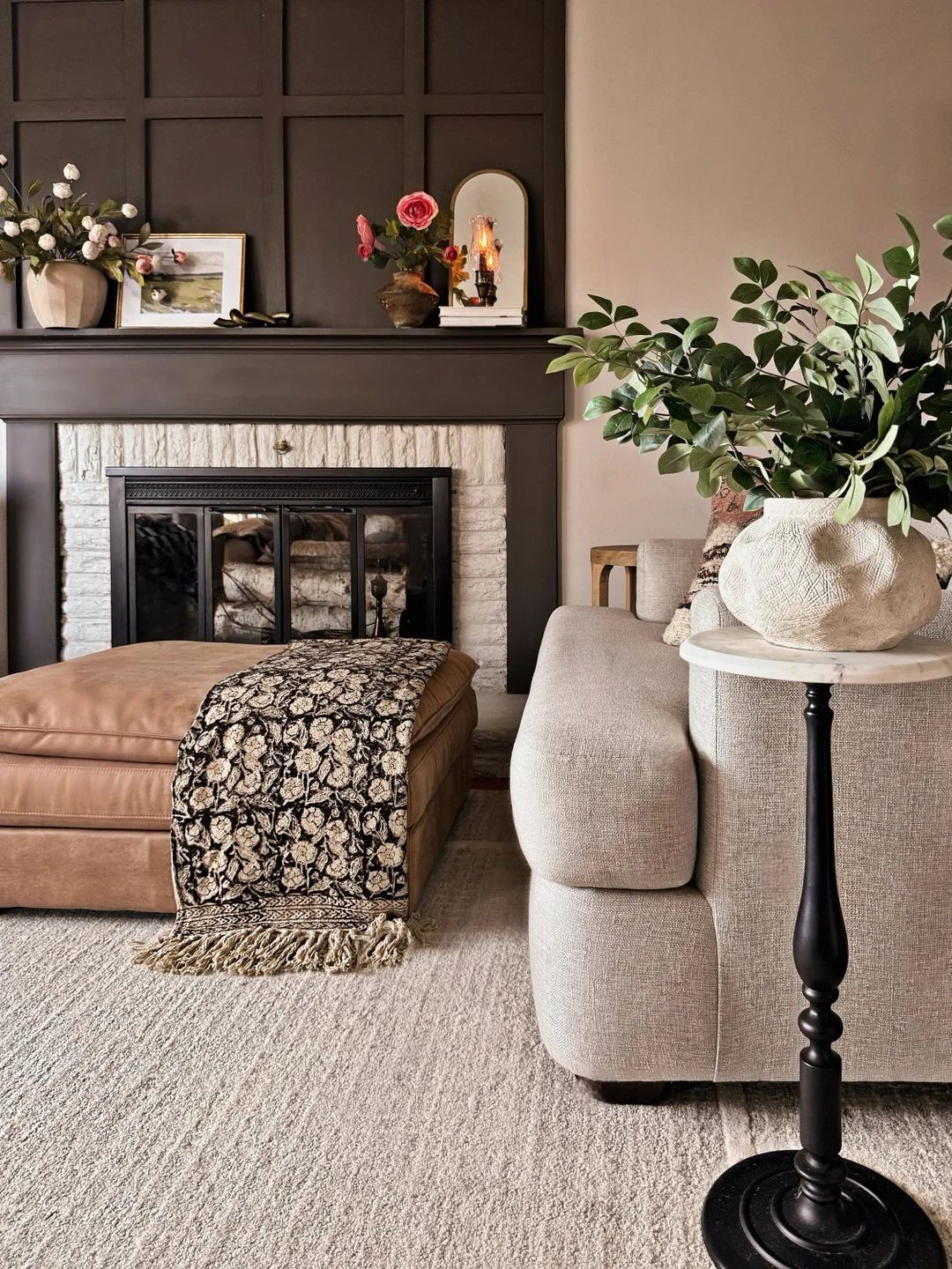 Vintage Black Floral Throw Blanket Couch, Spring Blanket for Home Decor, Blanket, Queen Blanket f... | Etsy (US)