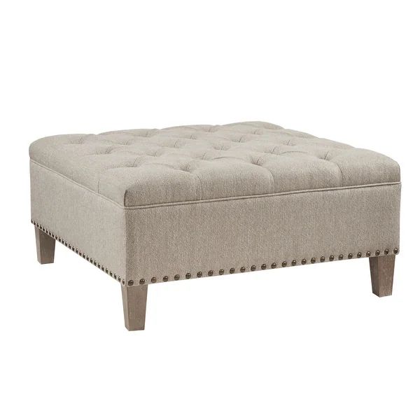 Madison Park Alice Tufted Square Cocktail Ottoman - Taupe | Bed Bath & Beyond