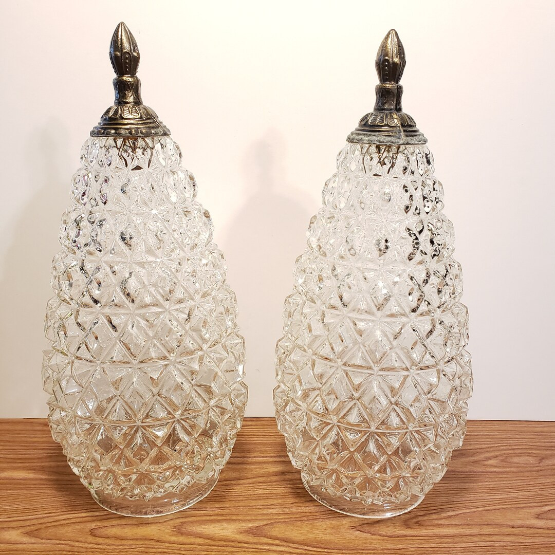 Vintage Replacement Hollywood Regency Diamond Point Pineapple Swag Lamp Shades | Etsy (US)