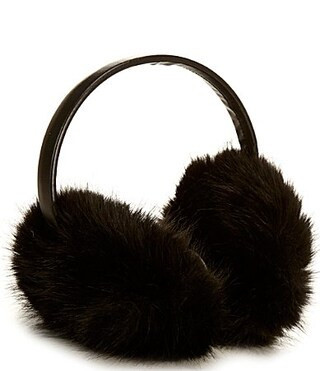Anna Ava Faux Fur Adjustable Earmuffs - Black | Dillard's