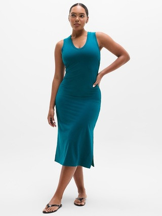 Essential V-Neck Midi Dress | Athleta