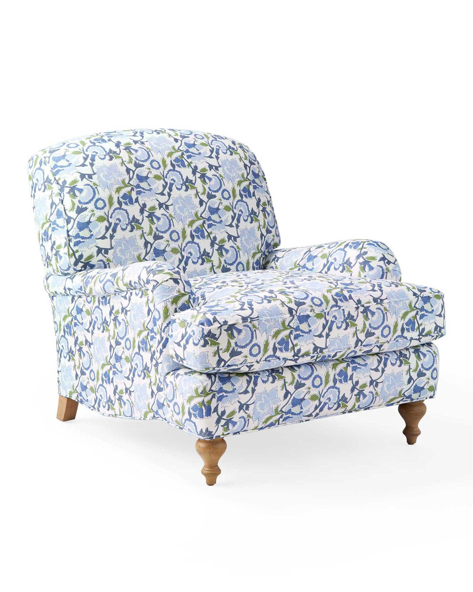 Miramar Chair - Cassis Linen Hydrangea | Serena and Lily