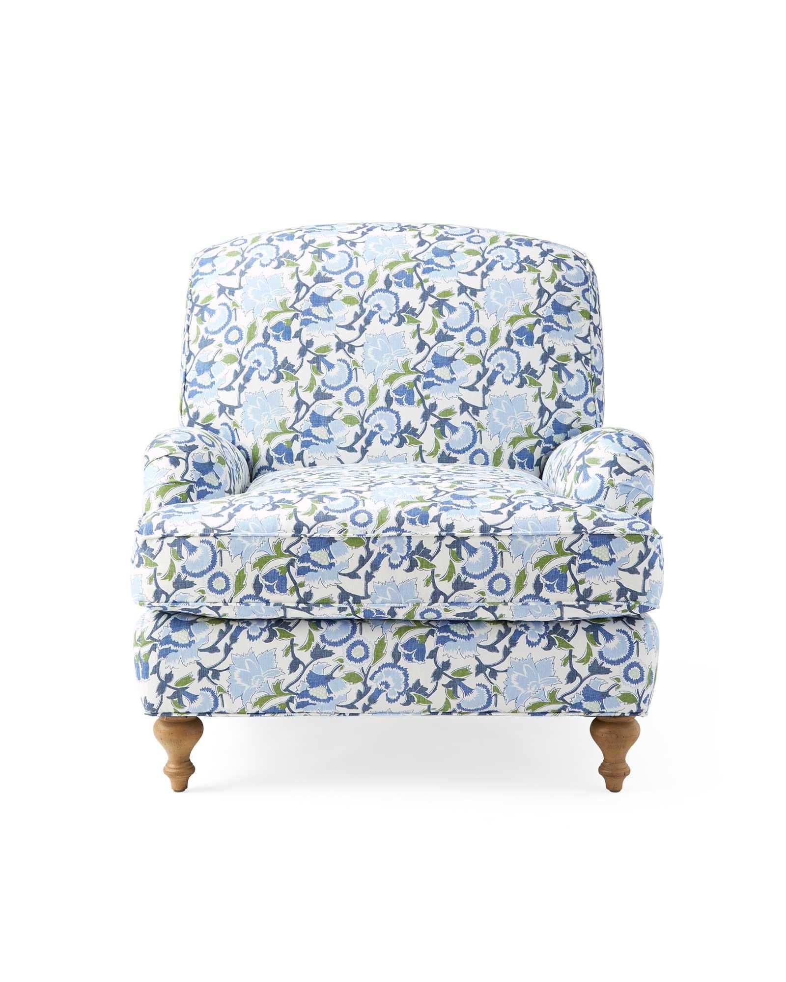 Miramar Chair - Cassis Linen Hydrangea | Serena and Lily