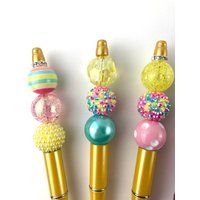 Beaded Pen, Teen Easter Basket Filler, Teacher Gift, Staff Appreciation, Mother's Day Bubblegum Pens | Etsy (US)
