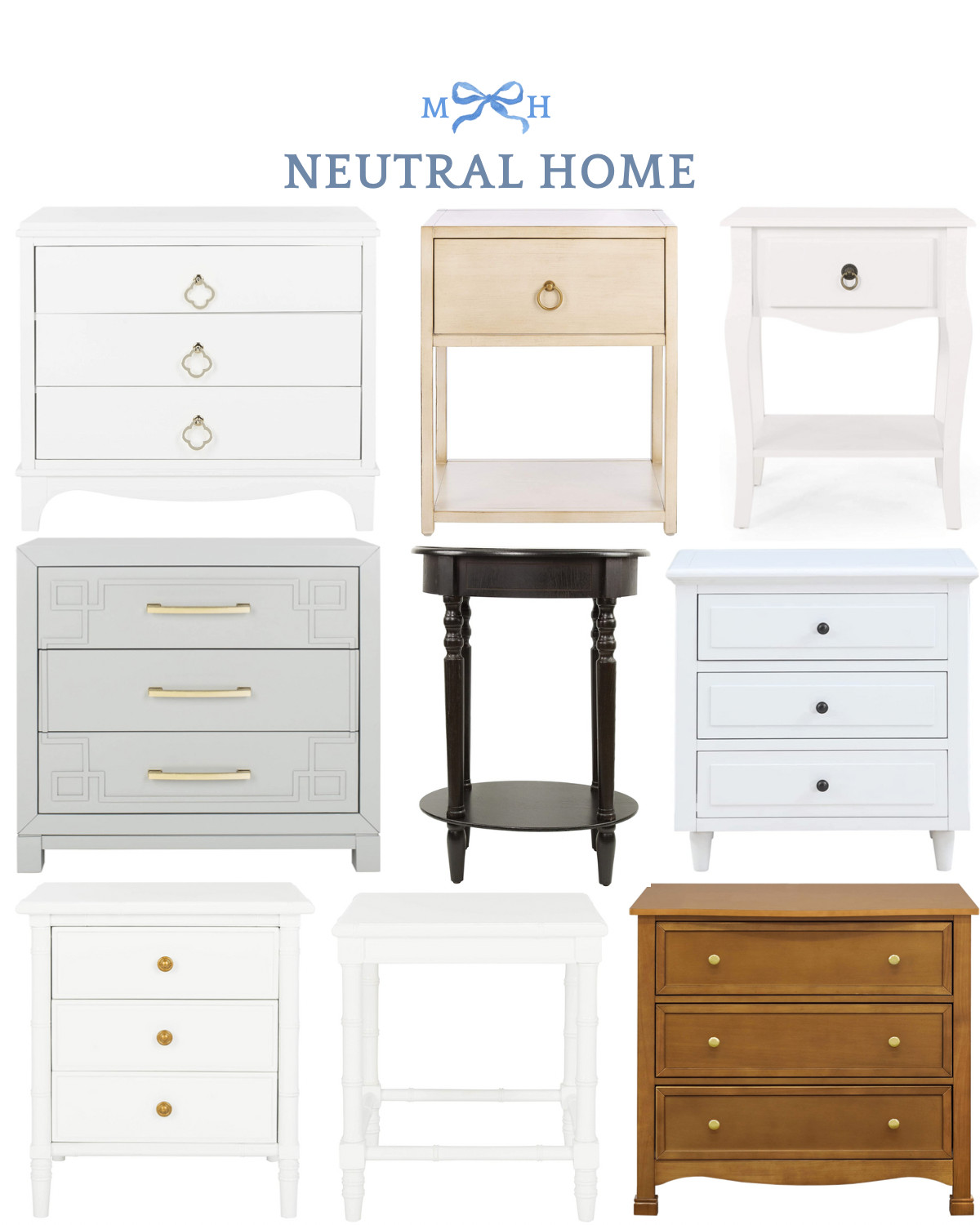 Home decor decorating design neutral bedroom bed nightstand night table neutral preppy classic ti... | Amazon (US)