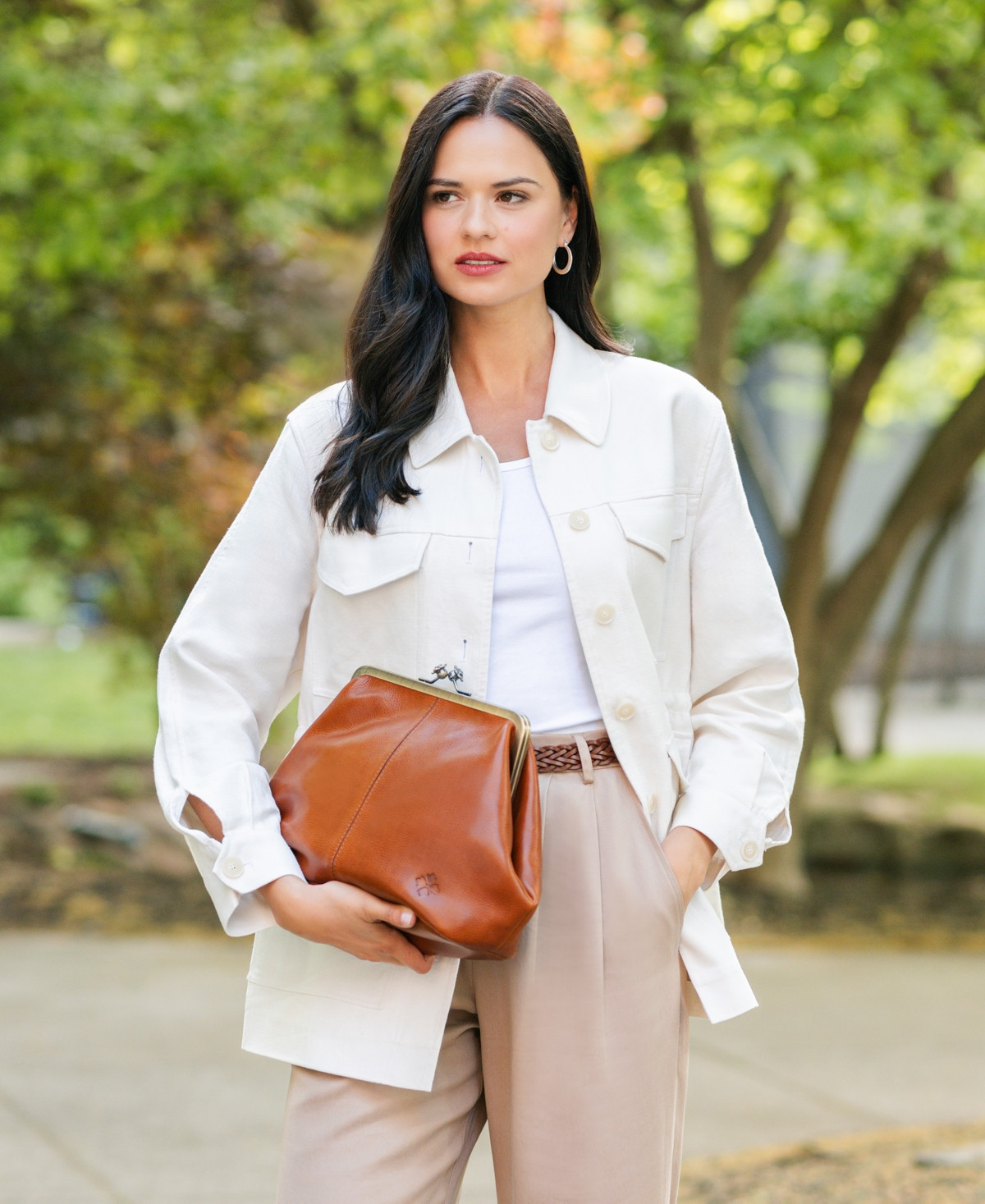 Patricia Nash Medium Sofia Kisslock Leather Bag - Cognac | Macy's