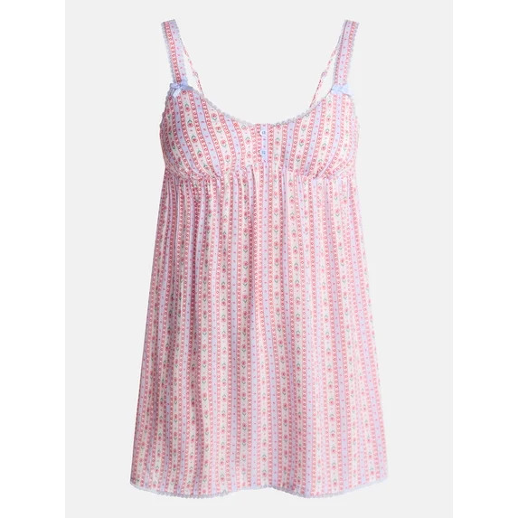 No Boundaries Woven Sleep Dress, Women's XXS-XXL | Walmart (US)
