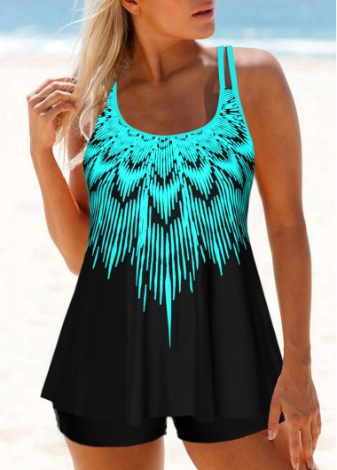 ROTITA Plus Size Ombre Cyan Tankini Top | Rotita.com - USD $37.98 | rotita.com