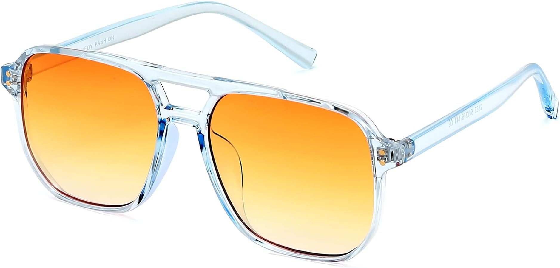 FEISEDY Retro Square Aviator Sunglasses Women Men 70s Vintage Trendy Plastic Frame Sun Glasses B2... | Amazon (US)