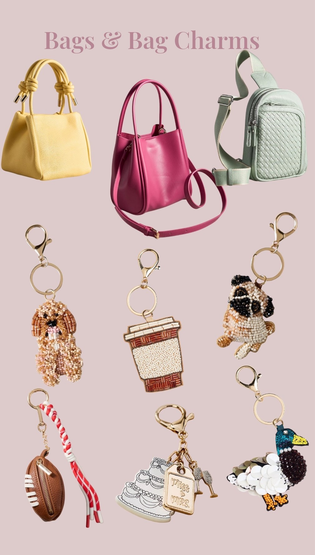The dog bag charms are too cute!

#LTKItBag #LTKStyleTip