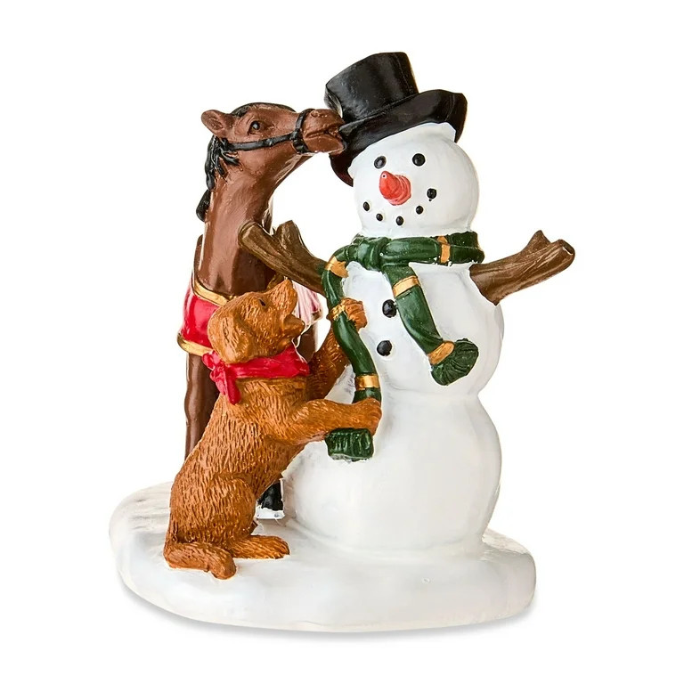 Frosty Friends Christmas Village Decorative Figurine, Multicolor, 3.37", by Holiday Time | Walmart (US)