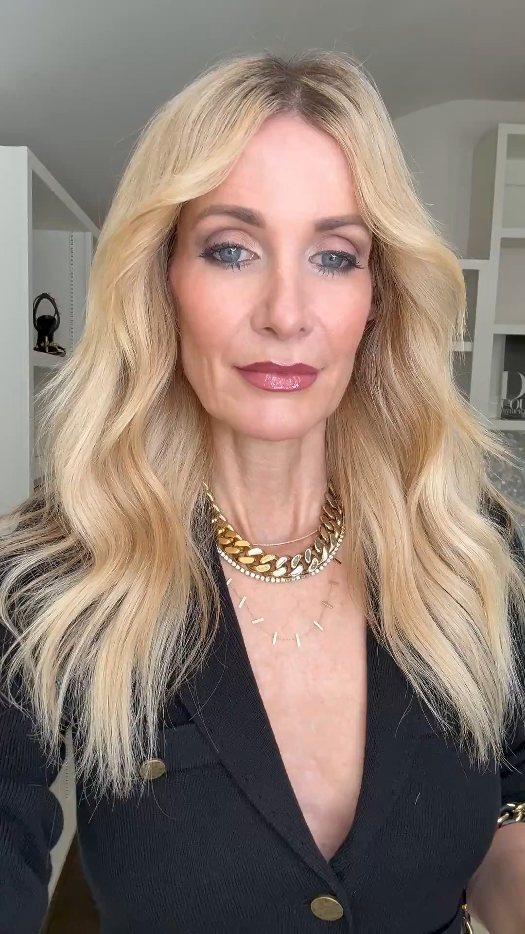 FOUND >>> The Chicest Cardigan EVER! This chic black cropped cardigan with luxe gold buttons is one of those pieces that instantly elevates a casual look. I styled it with wide-leg Mother jeans for that leg-lengthening, ultra-flattering fit that works for date night, brunch, or a girls’ night out. Effortless, polished, and so easy to wear. I'm wearing an XS in the cardigan and size 24 in the jeans.  

 

#LTKdayinmylife #LTKgrwm #LTKOver40